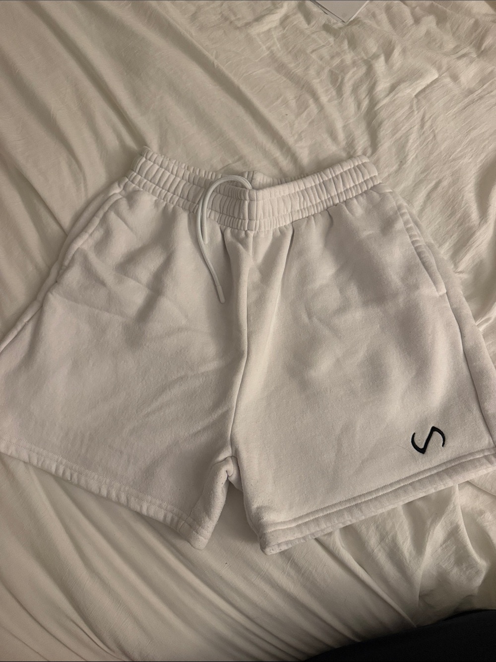 TLF White Women's Fleece Drawstring Shorts